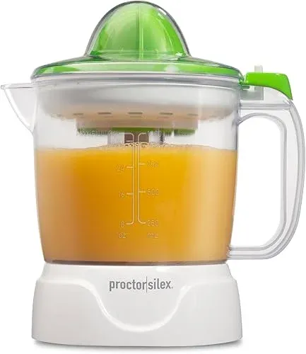 Proctor Silex Electric Citrus Juicer Machine, Large 34 oz. Pitcher, Pressure Act