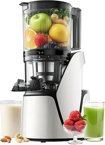 Juicer Machines, 3-in-1 Cold Press Juicer with 6.5" Extra Large Chute, 100oz Lar