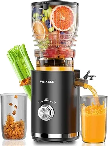 Juicer Machines, Cold Press Juicer with 5.8" Wide Feed Chute, 300W Slow Masticat
